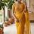 Yellow Color beads and sequence work sartin saree