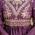 Women's purple embroidered anarkali gown set with dupatta