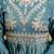 Women's teal blue embroidered anarkali gown set with dupatta