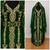 Emerald Green Gold Embroidered Kaftan Set