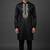 Black silk kurta set for men's