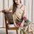 Women Animal Printed Regular Thread Work Kurta with Palazzos