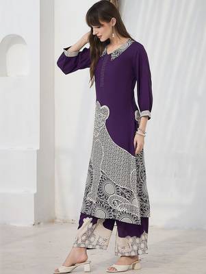 Women Ethnic Motifs Printed Regular Kurta with Palazzos 3