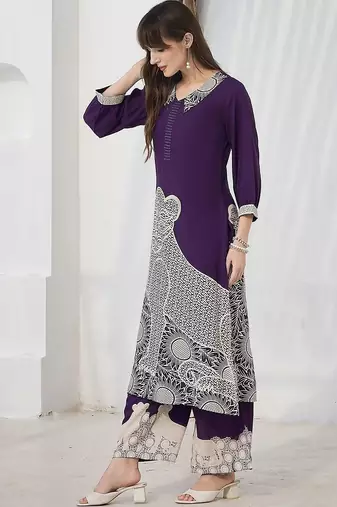 Women Ethnic Motifs Printed Regular Kurta with Palazzos