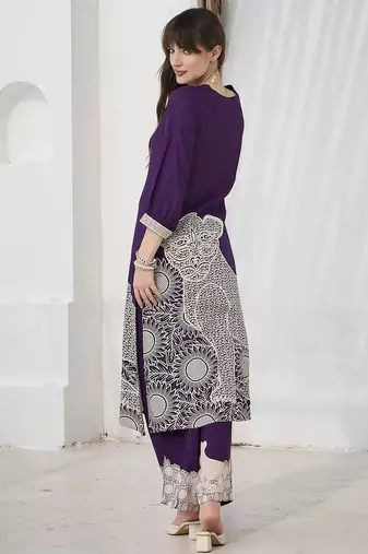 Women Ethnic Motifs Printed Regular Kurta with Palazzos