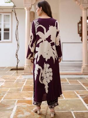Women Floral Printed Regular Beads and Stones Kurta with Salwar 2