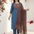 Women Ethnic Motifs Yoke Design Regular Thread Work Pure Cotton Kurta with Trousers & With Dupatta