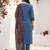 Women Ethnic Motifs Yoke Design Regular Thread Work Pure Cotton Kurta with Trousers & With Dupatta