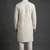 Off white silk kurta set for men's