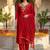 Women Ethnic Motifs Embroidered Regular Thread Work Liva Kurta with Trousers & With Dupatta