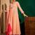 Embroidered Georgette Flared Kurta Pant and Dupatta Set