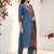 Women Ethnic Motifs Yoke Design Regular Thread Work Pure Cotton Kurta with Trousers & With Dupatta