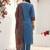 Women Ethnic Motifs Yoke Design Regular Thread Work Pure Cotton Kurta with Trousers & With Dupatta
