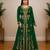 Emerald Green Gold Embroidered Kaftan