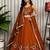  Rust Brown Garba Lehenga Choli with Matching Dupatta - Full stitched free size