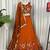  Rust Brown Garba Lehenga Choli with Matching Dupatta - Full stitched free size