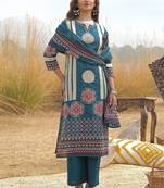 Women Ethnic Motifs Printed Regular Pure Cotton Kurta with Palazzos & With Dupatta