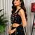 Black Embroidered Lehenga Choli with Matching Dupatta - Full stitched free size