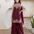 Women's Beautiful Embroidery Work Fandy Satin Fabric Straight Kurta Palazzo and Dupatta Set