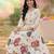 Women Floral Printed Empire Pure Cotton Kurta with Trousers