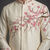 Cream silk indo sherwani for men's