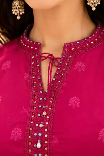 Peacock Bloom Kurta Set