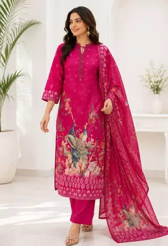 Peacock Bloom Kurta Set