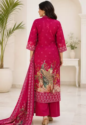 Peacock Bloom Kurta Set