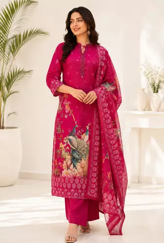 Peacock Bloom Kurta Set