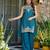 Embroidered Satin Straight Kurta Palazzo and Dupatta Set