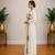 White Gold Embroidered Designer Kaftan Dress