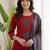 Women Ethnic Motifs Embroidered Regular Beads and Stones Pure Cotton Kurta with Trousers & With