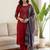 Women Ethnic Motifs Embroidered Regular Beads and Stones Pure Cotton Kurta with Trousers & With
