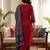 Women Ethnic Motifs Embroidered Regular Beads and Stones Pure Cotton Kurta with Trousers & With