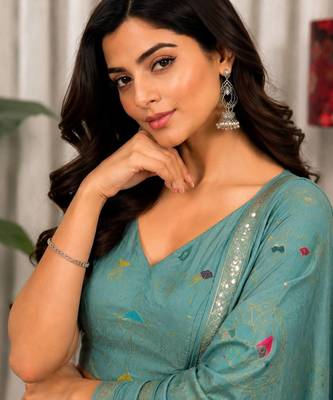 Luxury Aqua Blue Ethnic Navratri Lehenga Choli Collection 3