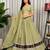 Sage Green Navratri Lehenga Choli with Embroidered Dupatta - Full stitched free size