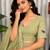 Sage Green Navratri Lehenga Choli with Embroidered Dupatta - Full stitched free size