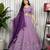 Lavender Purple Embroidered Navratri Lehenga Choli with Royal Purple Dupatta - Full stitched free size