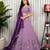 Lavender Purple Embroidered Navratri Lehenga Choli with Royal Purple Dupatta - Full stitched free size