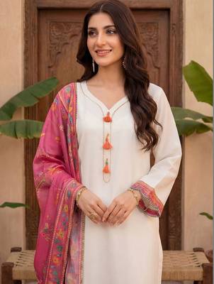 Women Ethnic Motifs Regular Gotta Patti Kurta with Trousers & With Dupatta 2