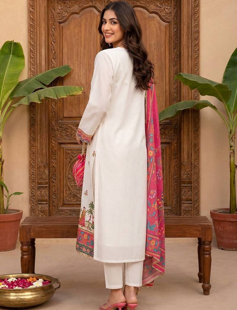 Women Ethnic Motifs Regular Gotta Patti Kurta with Trousers & With Dupatta