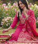 Women Ethnic Motifs Embroidered Regular Kurta with Trousers & With Dupatta