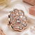 Rose Gold Finish CZ Stone Adjustable Ring