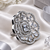 Rhodium finish cz stone adjustable ring