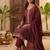 Women Ethnic Motifs Embroidered Regular Kurta with Trousers & With Dupatta