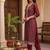 Women Ethnic Motifs Embroidered Regular Kurta with Trousers & With Dupatta