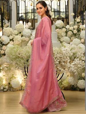 Women Ethnic Motifs Embroidered Regular Sequinned Kurta with Sharara & With Dupatta 3