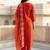 Women Regular Thread Work Kurta with Trousers & With Dupatta