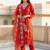 Women Regular Thread Work Kurta with Trousers & With Dupatta