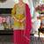 Women Ethnic Motifs Embroidered Panelled Thread Work Kurta with Palazzos & With Dupatta